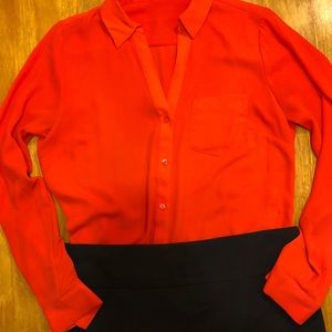 The Limited Orange Blouse